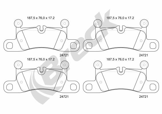 BRECK Hátsó fékbetét 247210055300_BRC